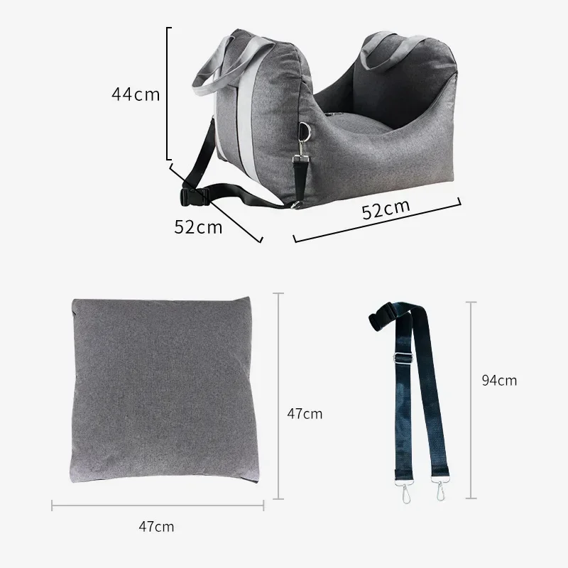 Nido de coche para mascotas, alfombrilla de viaje para perros, asiento de coche portátil, casa de viaje, funda para asiento de coche, jaula para cachorros, accesorios para cachorros - imagen 5