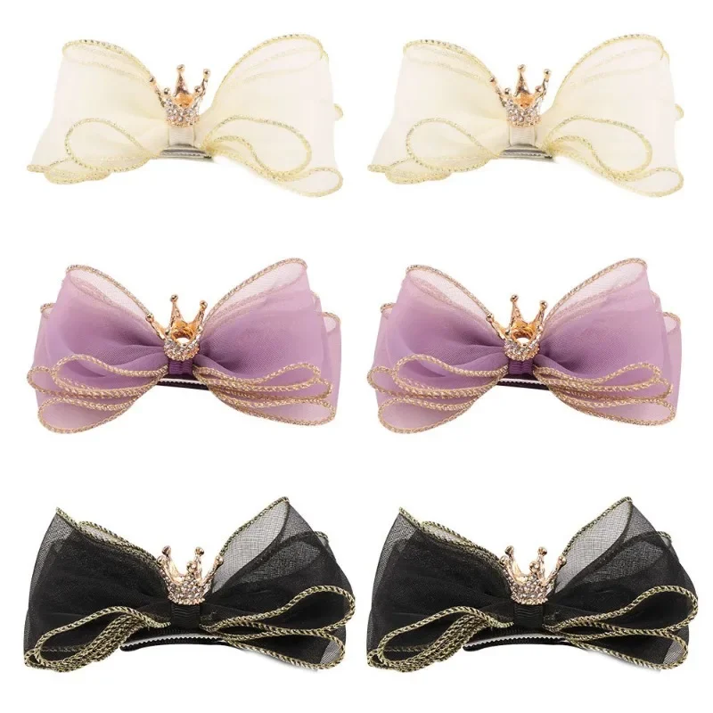 Accesorios para mascotas, horquilla de lazo tridimensional, corona para todos los gatos, horquilla para perros, tocado, lazos para el pelo de perros, tocado - imagen 5