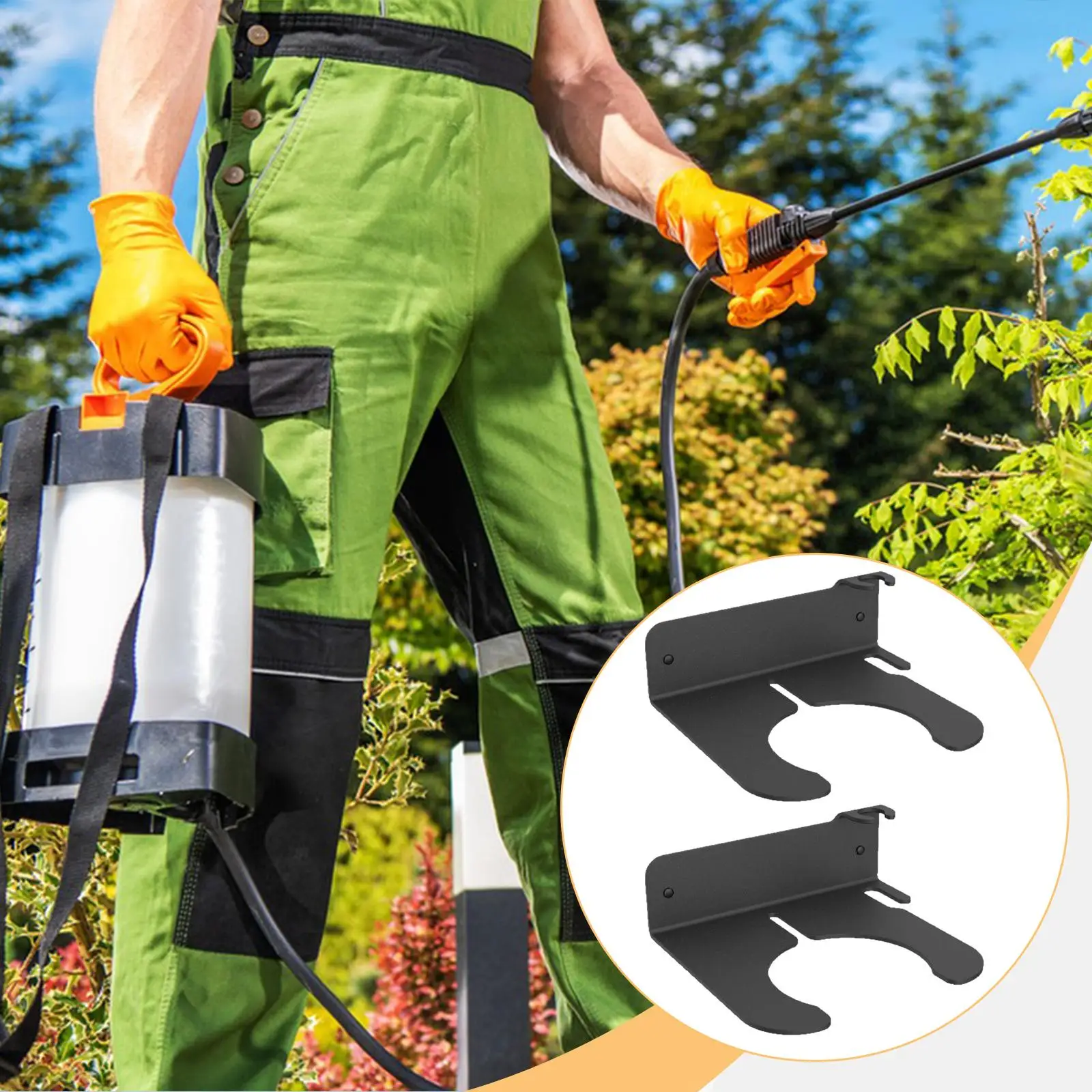 Garden Pump Sprayer Holder, Multifunction, Easy to Install, Accessory, Wall Garden Pump Sprayer Holder, Multifunction, Easy to Install, Accessory, Wall