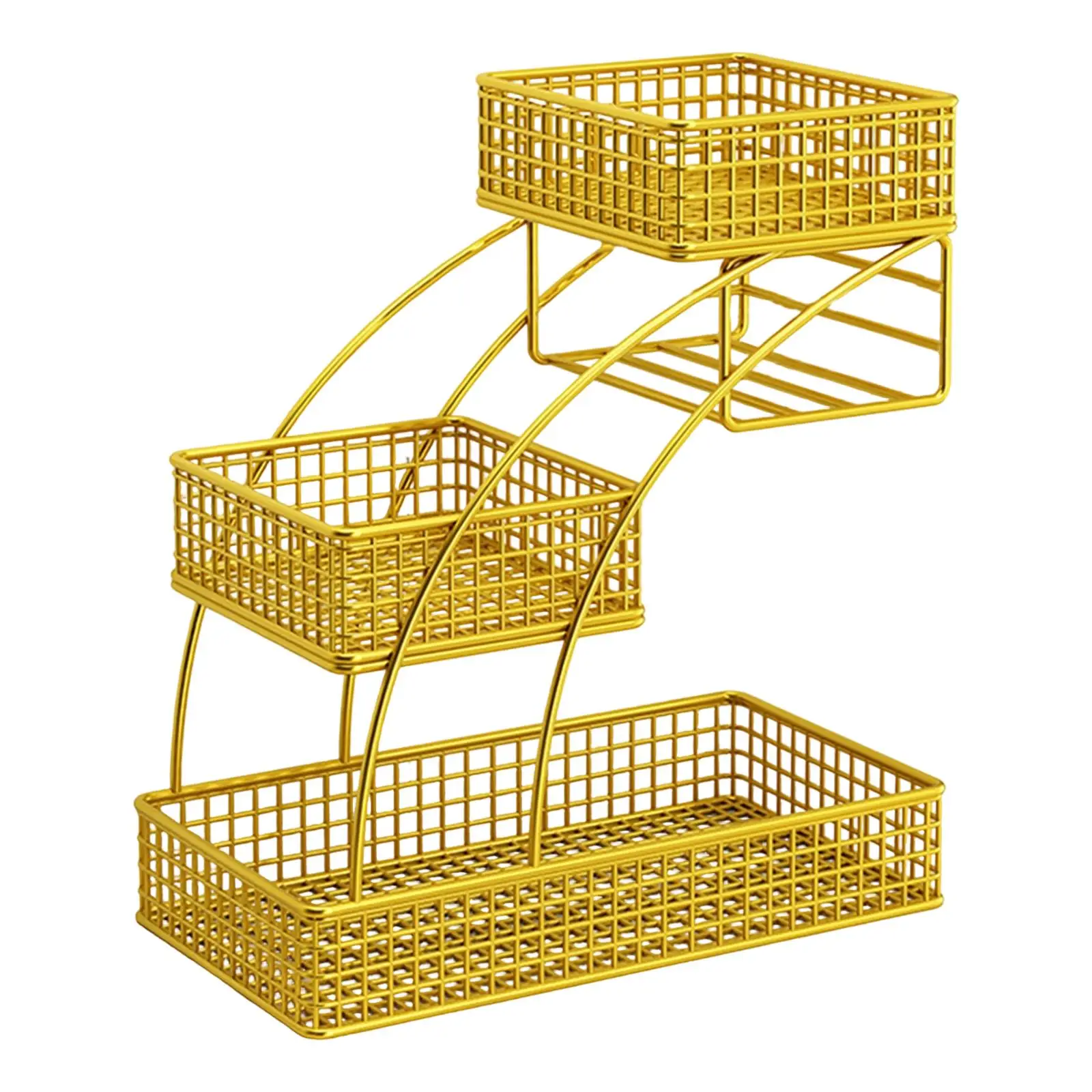 Fruit Basket 3 Tiers Iron Large Capacity Decor Fruit Bowl Vegetable Bread Snack Basket Kitchen Organizer for Countertop Banquet Fruit Basket 3 Tiers Iron Large Capacity Decor Fruit Bowl Vegetable Bread Snack Basket Kitchen Organizer for Countertop Banquet