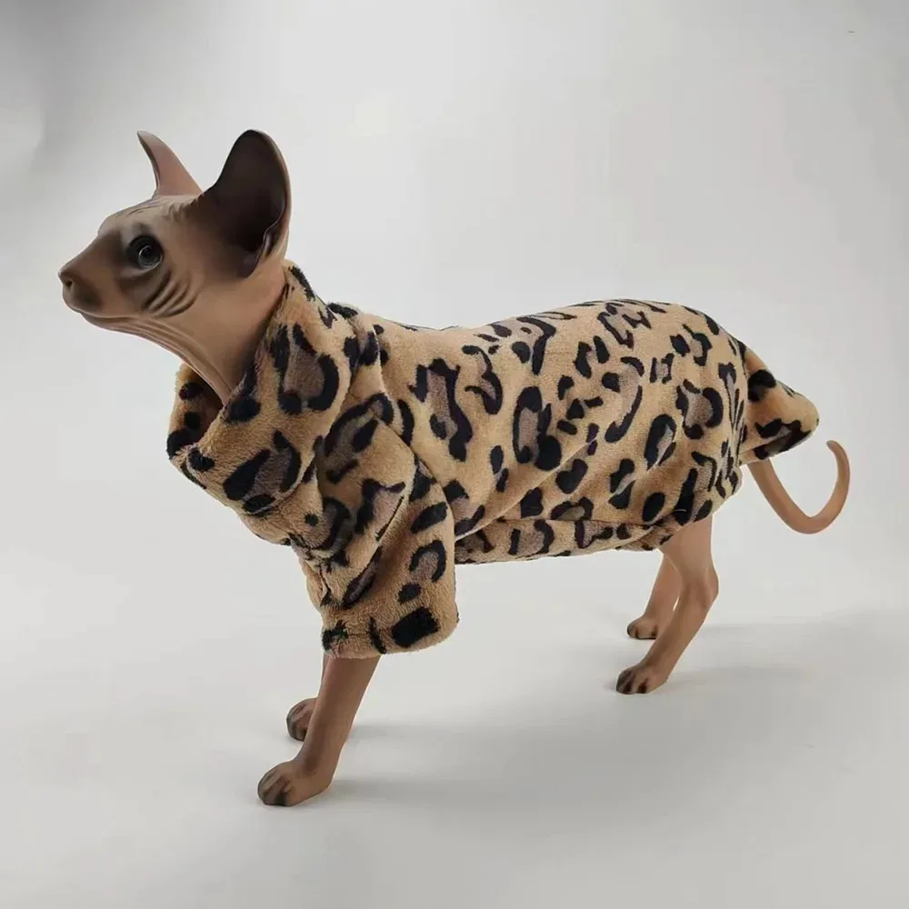 Ropa para gatos Sphynx, ropa para gatos, moda de invierno, ropa suave y cálida para gatos, ropa cómoda y gruesa sin pelo para gatos y gatitos - imagen 5