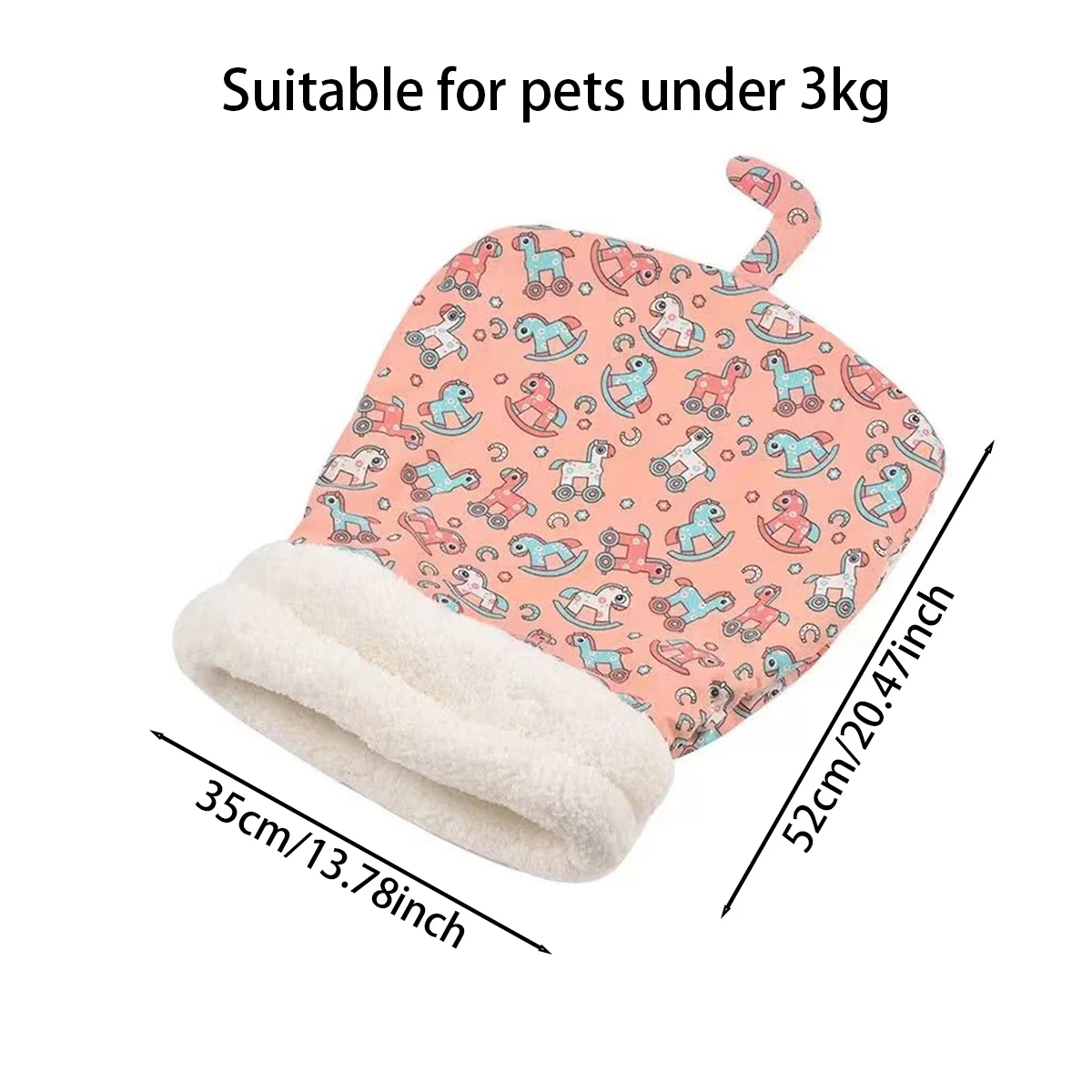 Cama para gatos, colchón para mascotas, cama cálida y suave de felpa para mascotas con cubierta, nido redondo para dormir para perros y gatos, cueva para perros pequeños y gatitos - imagen 2