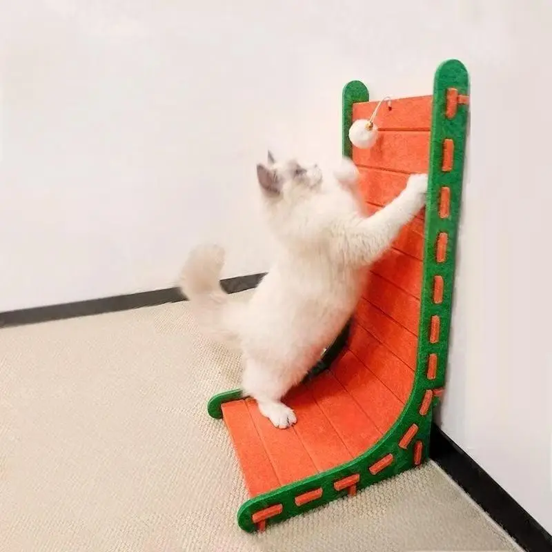 Tablero rascador para gatos, sofá de fieltro desmontable en forma de L para gatos, resistente al desgaste y a los arañazos, juguete con garra de molienda, cama para gatos - imagen 5