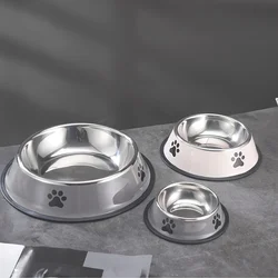 Cuenco acero inoxidable anticaída para gatos y perros
