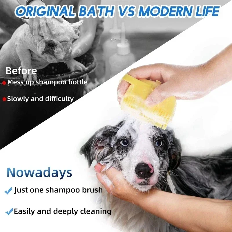 Guante cepillador y bañador de silicona para perros y gatos - imagen 2