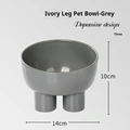Grey cat bowl