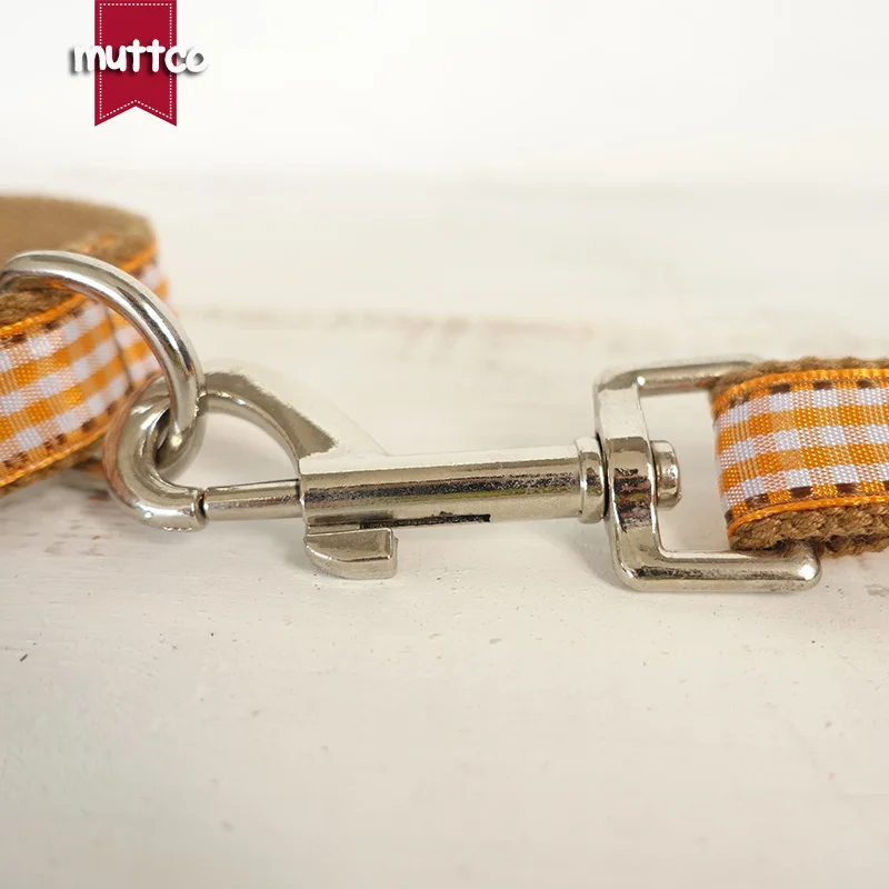 MUTTCO vende al por menor collar de estilo inglés THE BROWN PLAID collar de perro 5 tamaños UDC013 - imagen 5