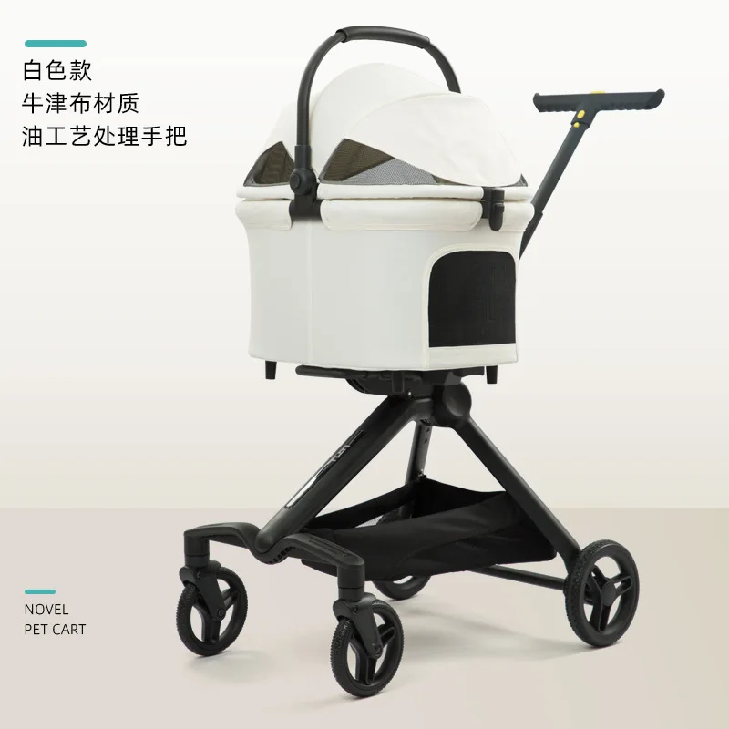 Cochecitos para mascotas con vista alta, carrito separado para gatos, cochecitos para perros rápidos con un clic, productos para mascotas - imagen 5