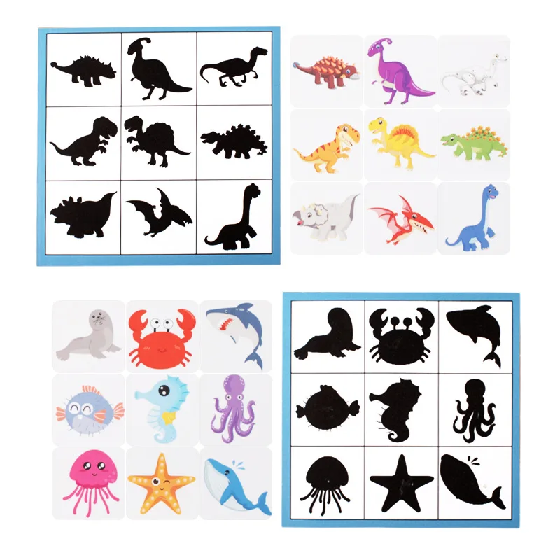 Rompecabezas madera Montessori sombras – juego educativo - imagen 4