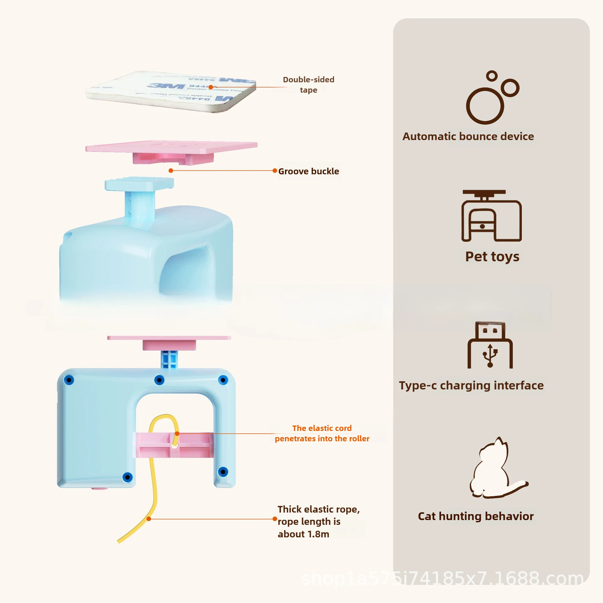 Juguete automático para gatos antiaburrimiento y masticación - imagen 3