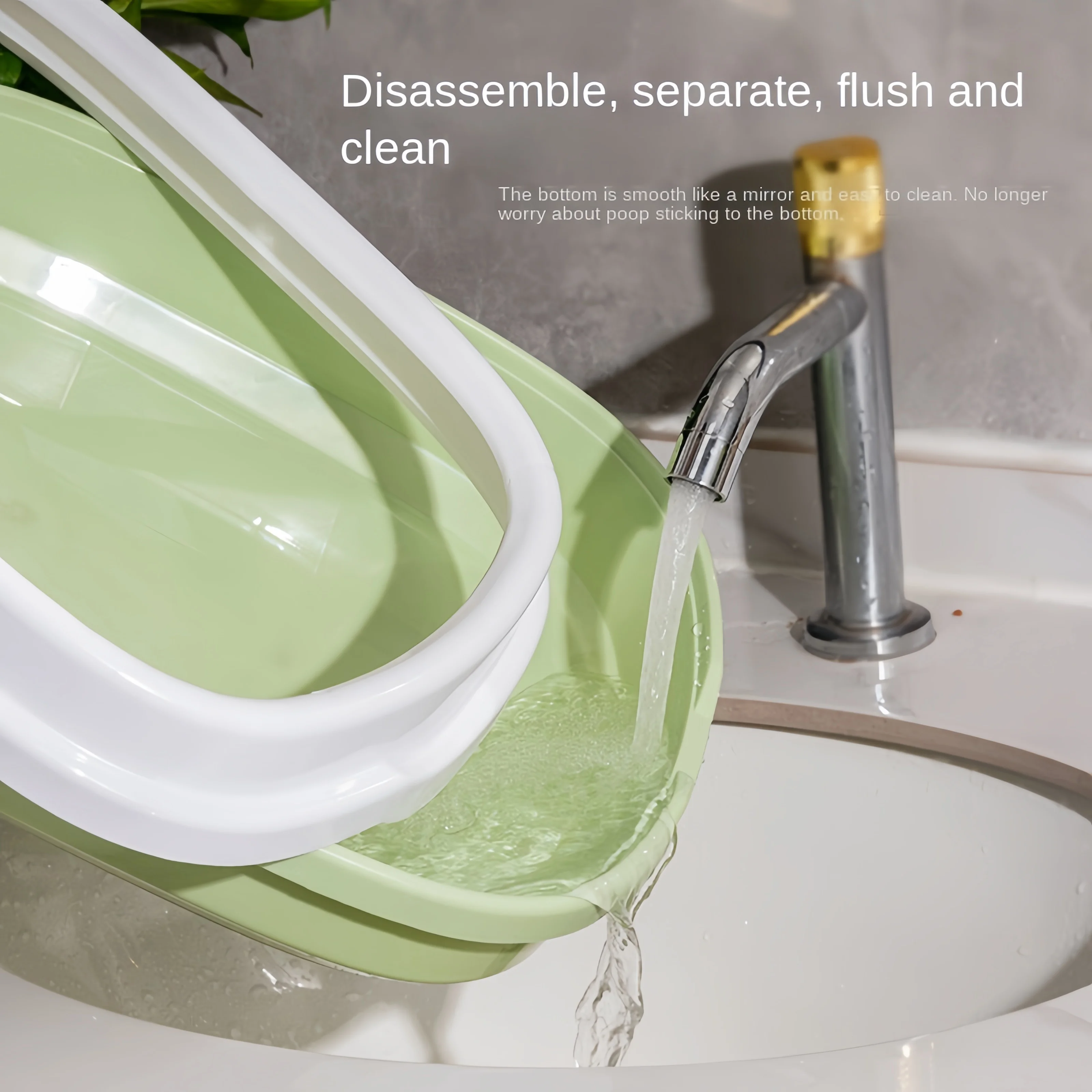 Caja de arena portátil para gatos, orinal extraíble semicerrado para gatito, inodoro para conejo y gatito, animales pequeños - imagen 3