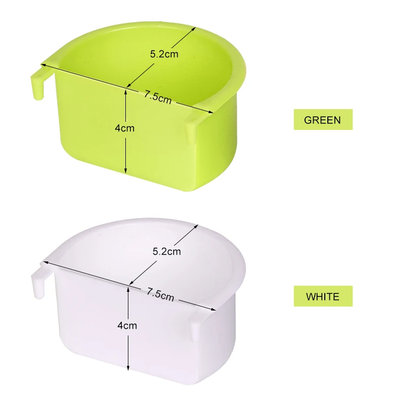 Plato de alimentación de comida para pájaros, fácil de instalar, cuenco alimentador de jaula para pájaros, cuenco de agua y comida para pájaros, ganchos para taza de alimentación, contenedor de caja para bebedero, 1/2 Uds. - imagen 4