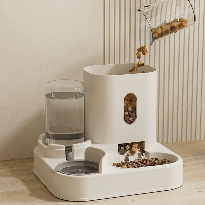 Dispensador de agua para mascotas, comederos de comida para perros, fuente de agua para gatos, dispositivo de almacenamiento de granos para gatitos en casa, cuencos de alimentación de plástico para cachorros - imagen 4