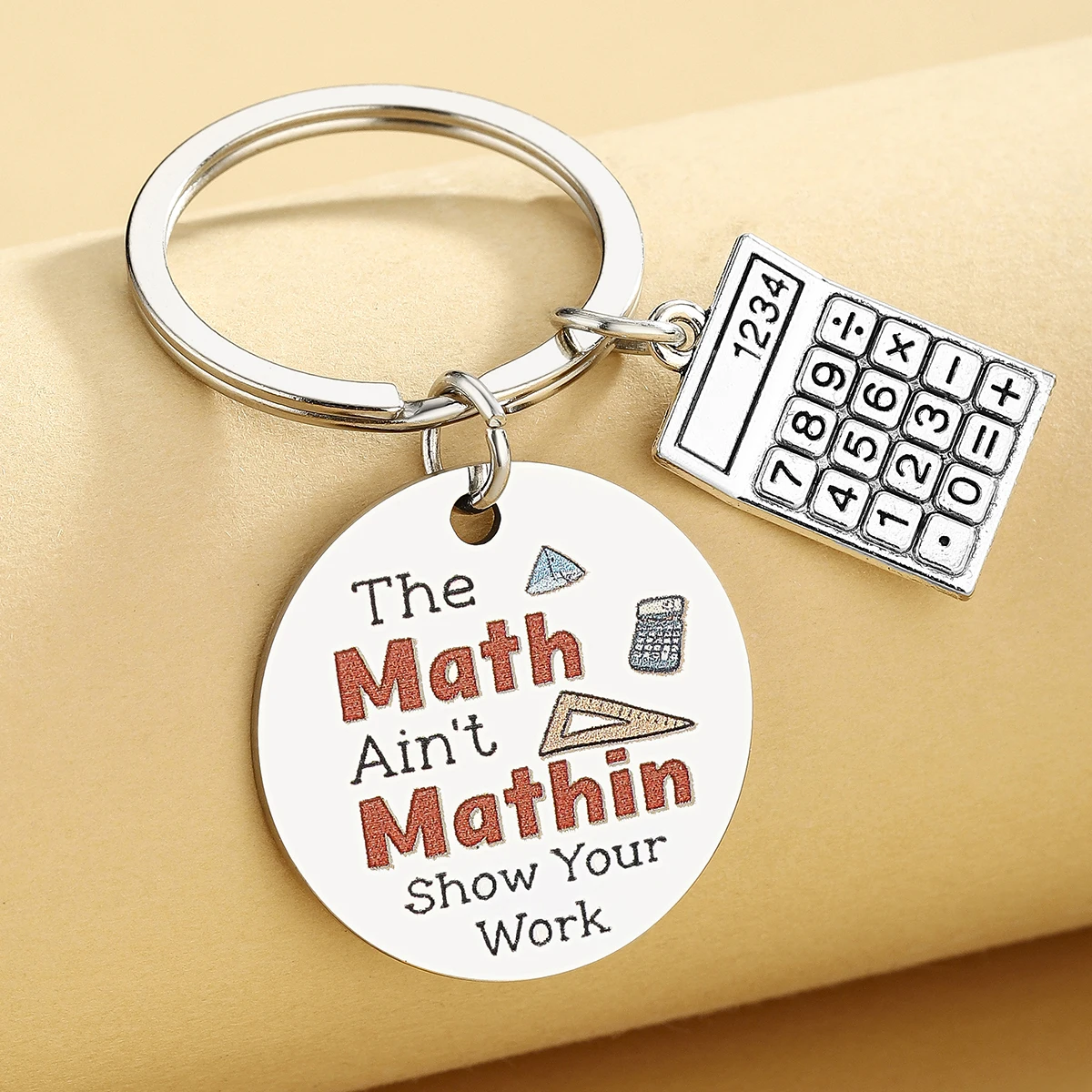 Llavero personalizado regalo profesor matemáticas fin año hombre mujer - imagen 3