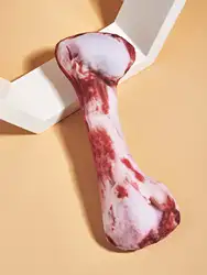 Juguete de peluche chirriante hueso para perros masticable interactivo