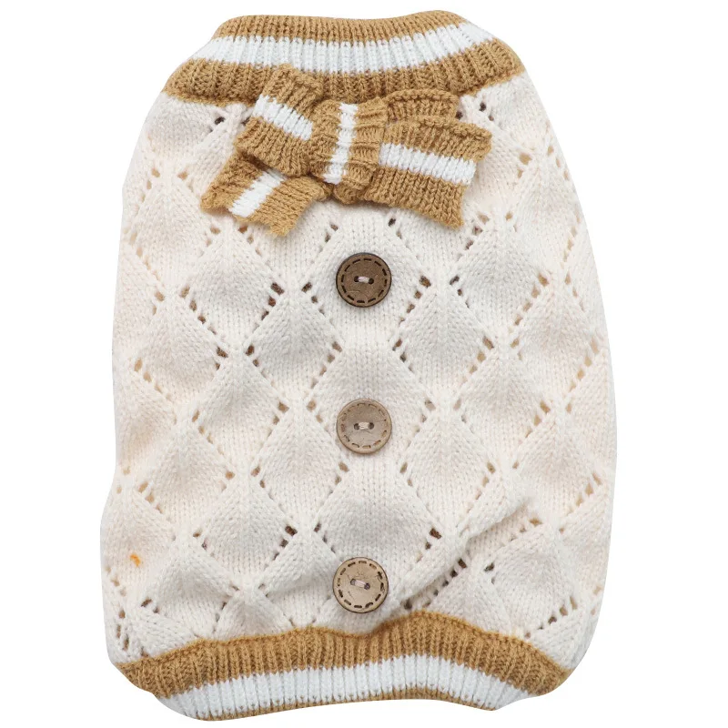 Suéter navideño para perros con lazo, ropa bonita para perros y gatos, perros pequeños y medianos en otoño e invierno, Chihuahua Yorkie Custome - imagen 5