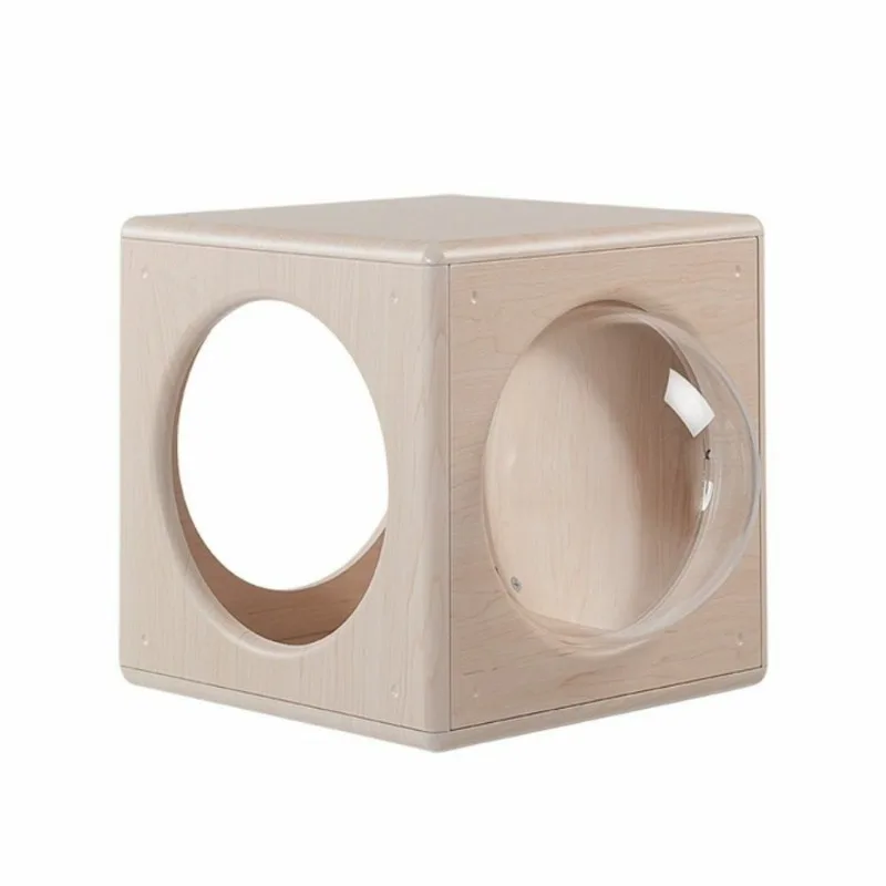 Casa de gato semicerrada de madera, combinación de bloques de construcción, productos DIY, marco de escalada para gatos, nido, túnel, laberinto, rascadores espaciales - imagen 5