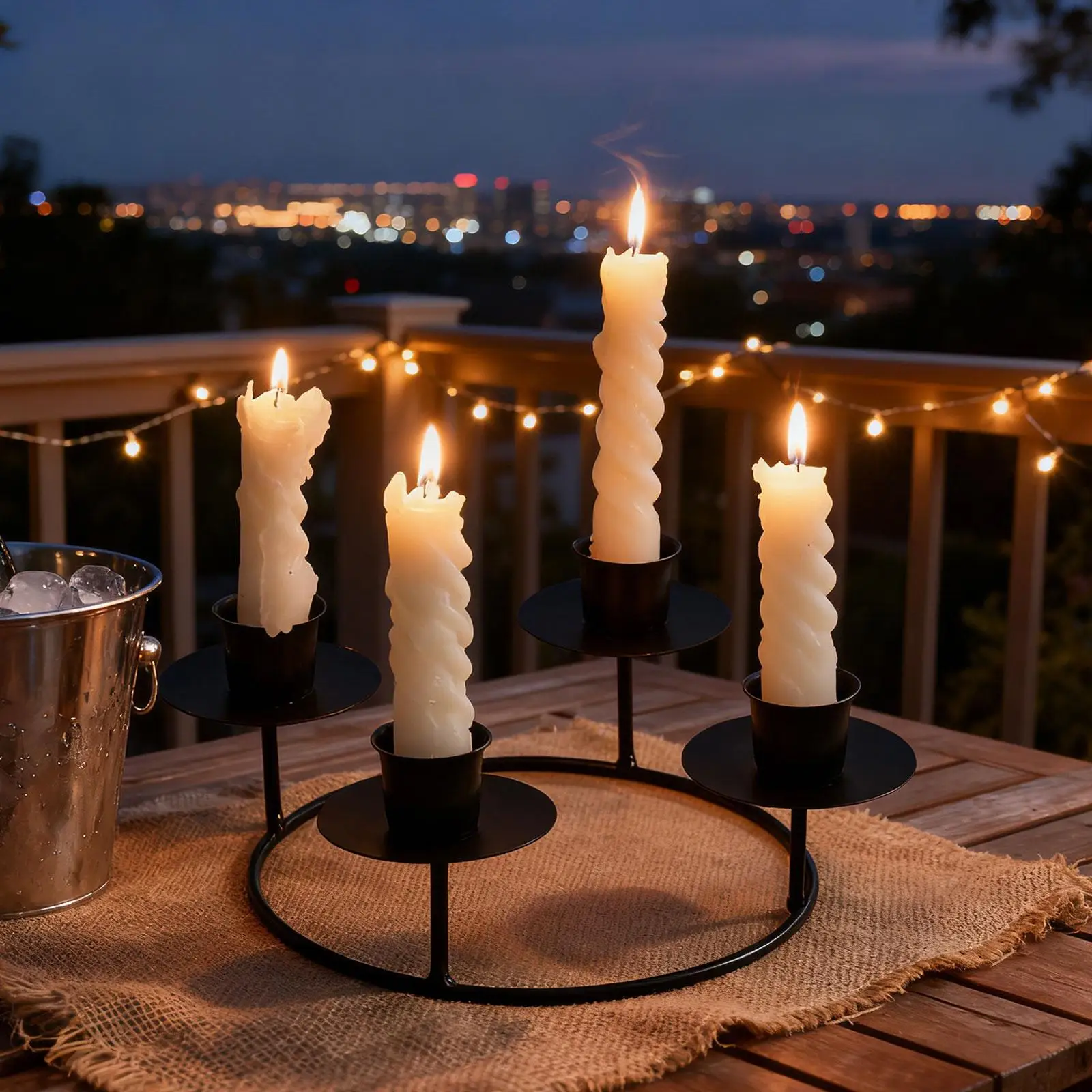 4 Arms Candle Holder Decorative Candle Stand European Candlestick Holder Candlelight Stand for Living Room Home Bedroom Party