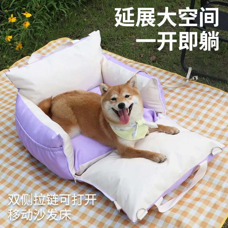 Asiento fijo para coche para mascotas, perrera para salir, resistente a la suciedad, fácil de limpiar, nido para gatos al aire libre, bolsa para coche, productos para mascotas - imagen 3