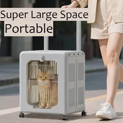 Transportín para gatos al aire libre, transportadores para gatos de viaje transpirables, accesorios para gatitos, gatos, cachorros, cubierta de carrito portátil, bolsa, suministros para mascotas y gatitos