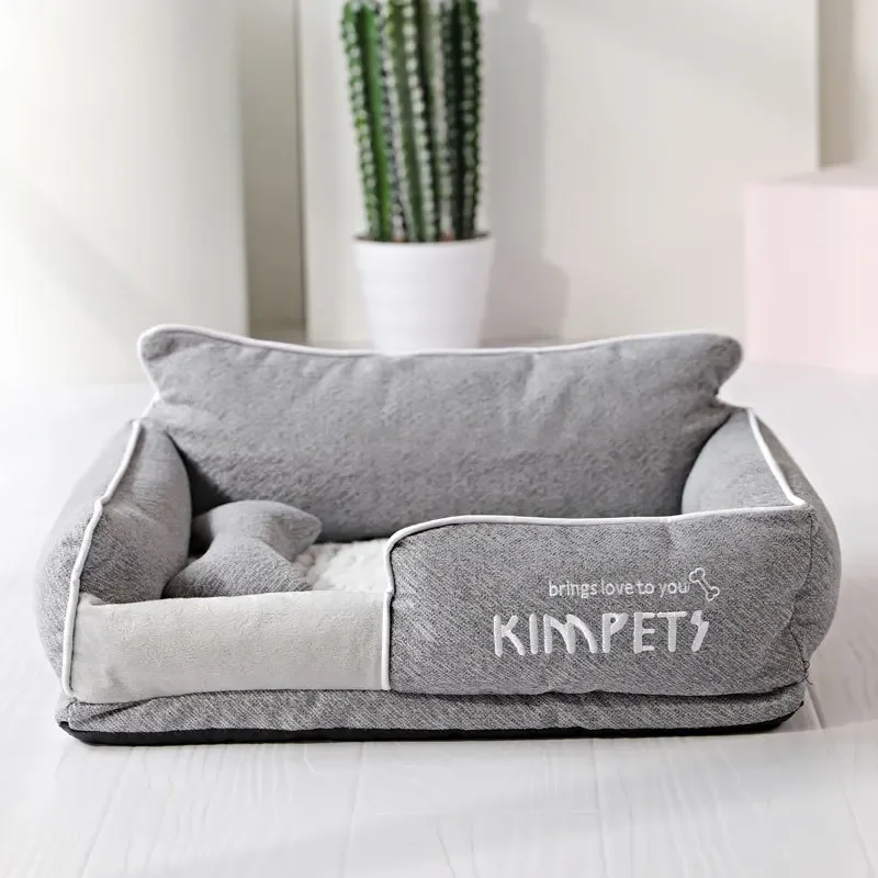 Camas de algodón para perros pequeños y medianos, cama suave desmontable y cálida para dormir, lavable a máquina - imagen 2