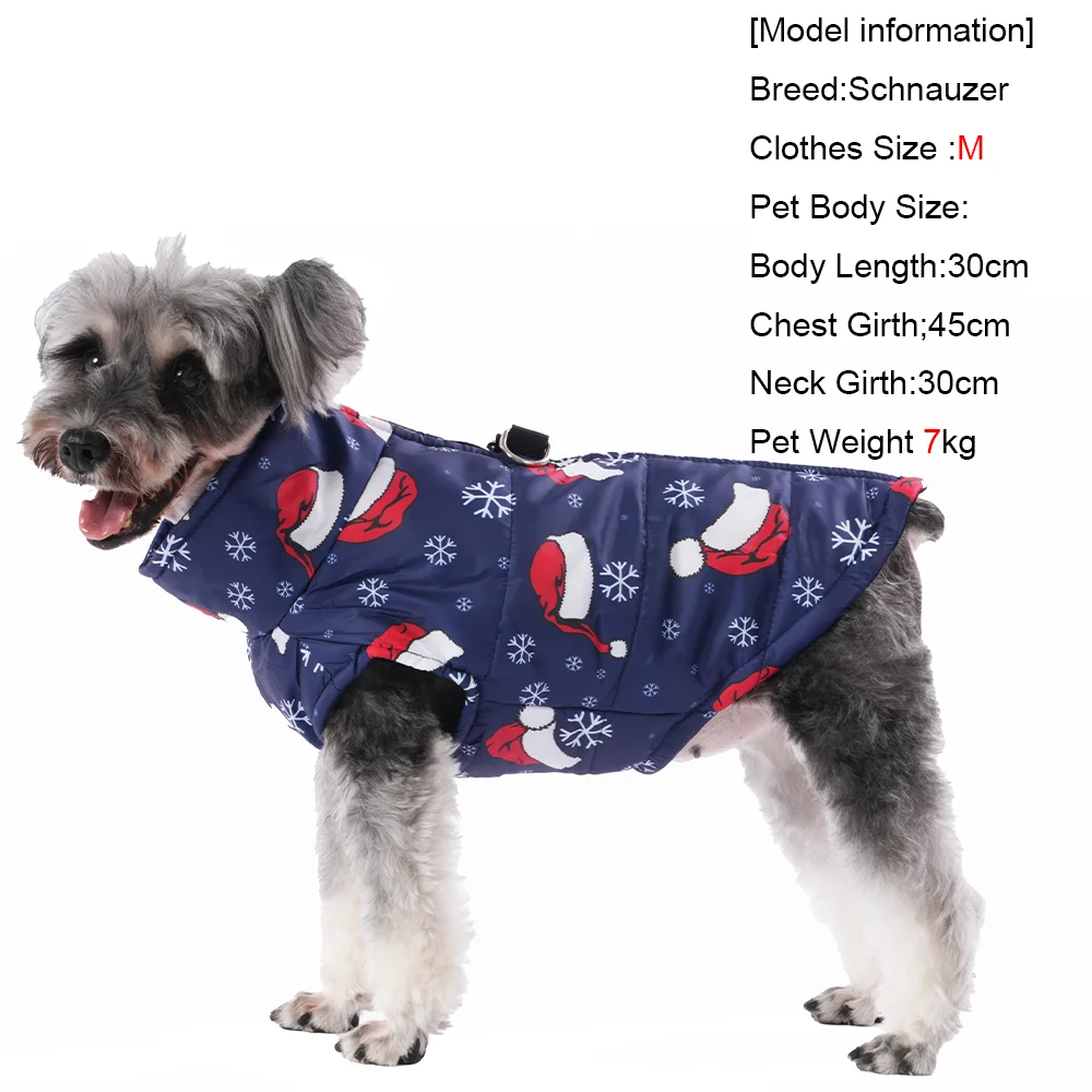 Impermeable para perro pequeño y mediano Schnauzer Navidad anillo en D - imagen 4
