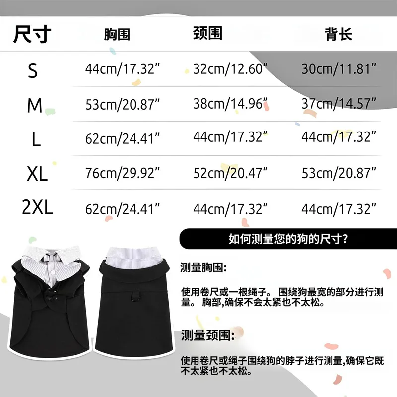 Traje de esmoquin para mascotas con pajarita - Camisa de boda formal para perros y gatos pequeños - Disfraz ajustable para fiestas navideñas y de Halloween - imagen 4