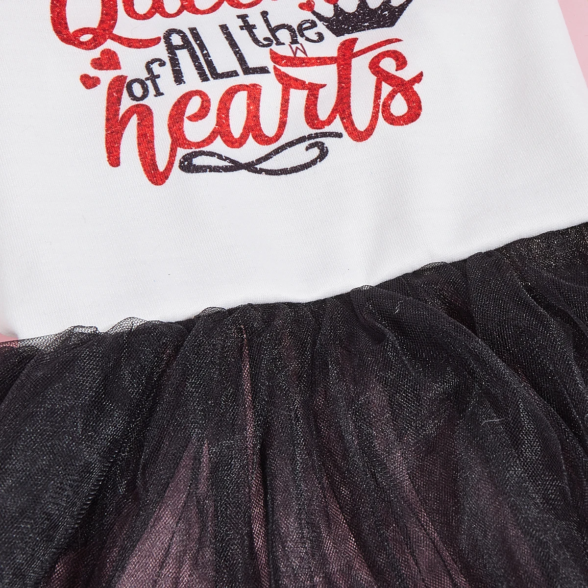 Vestido para mascotas con falda de tul rosa y elementos de amor, lindo traje para cachorros, ropa moderna para perros pequeños, ropa dulce para mascotas para el día de San Valentín - imagen 5