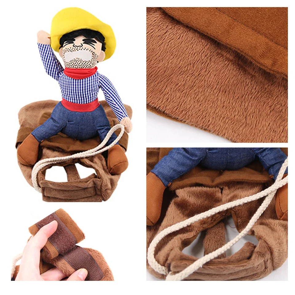 NONOR-ropa para fiesta de Halloween para perros, divertido vestido de vaquero, chaqueta, abrigos, Bulldog Francés, Chihuahua, disfraces para perros pequeños y grandes - imagen 3