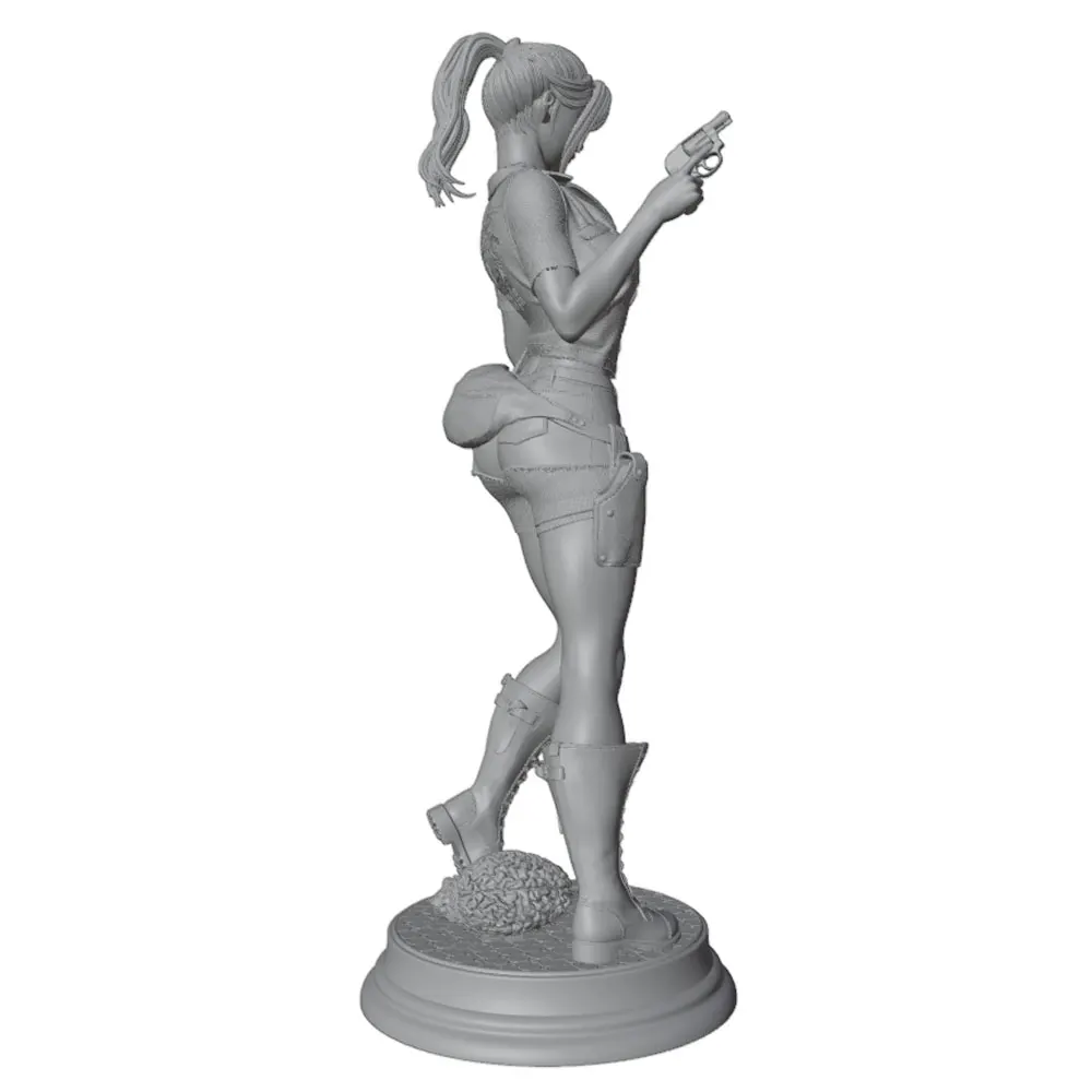 Figura de guerrera femenina en resina 1/24 para pintar a mano, 75mm