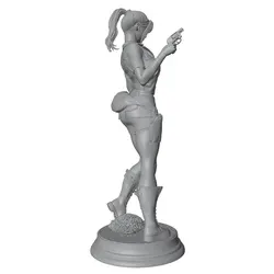 Figura de guerrera femenina en resina 1/24 para pintar a mano, 75mm