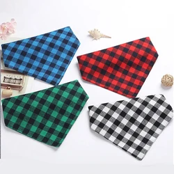 Pañuelo a cuadros rojo y negro para perros - accesorio de cuello