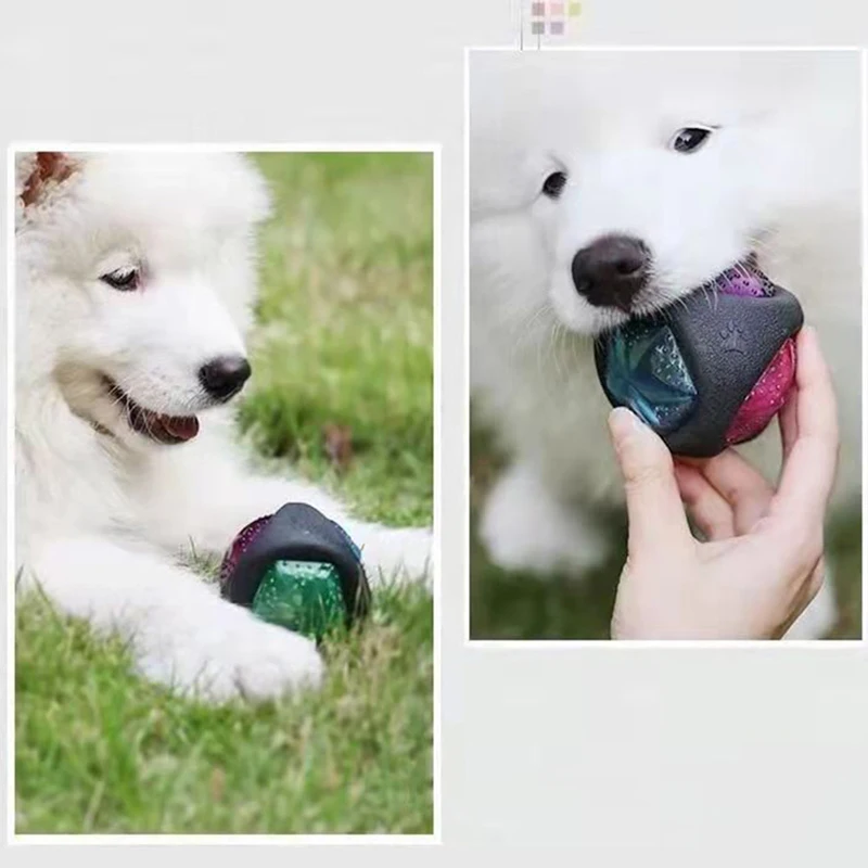 Juguetes interactivos para perros, pelota luminosa divertida para perros, pelotas hinchables para cachorros, juguetes brillantes resistentes a mordeduras para mascotas, suministros para mascotas - imagen 4