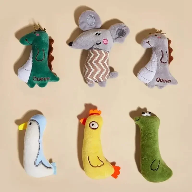 Juguete de peluche para perros, suministros para mascotas, resistente, masticar, compañero de dibujos animados, interactivo, divertido, lindo