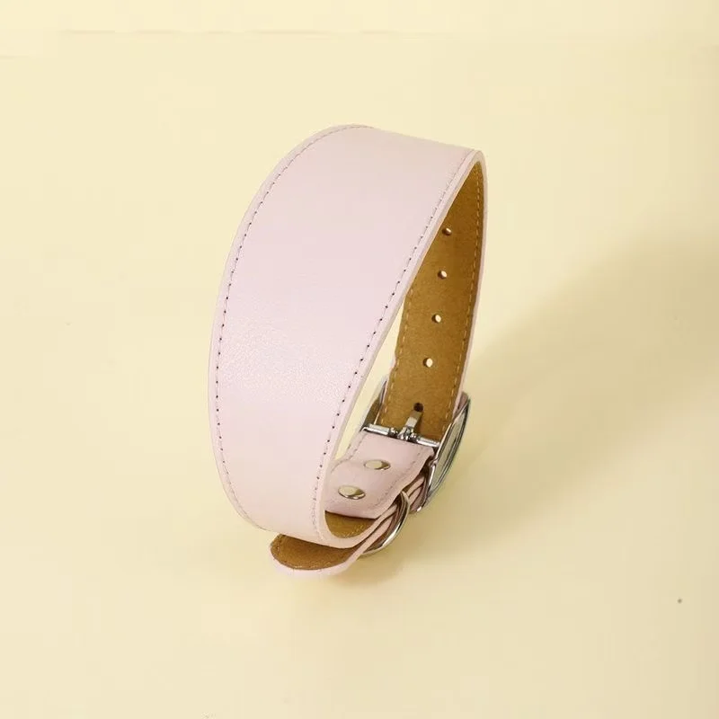 Collar ancho de cuero para perros pequeños, medianos y grandes, Collar envolvente para galgo italiano, accesorios para mascotas Whippet - imagen 4