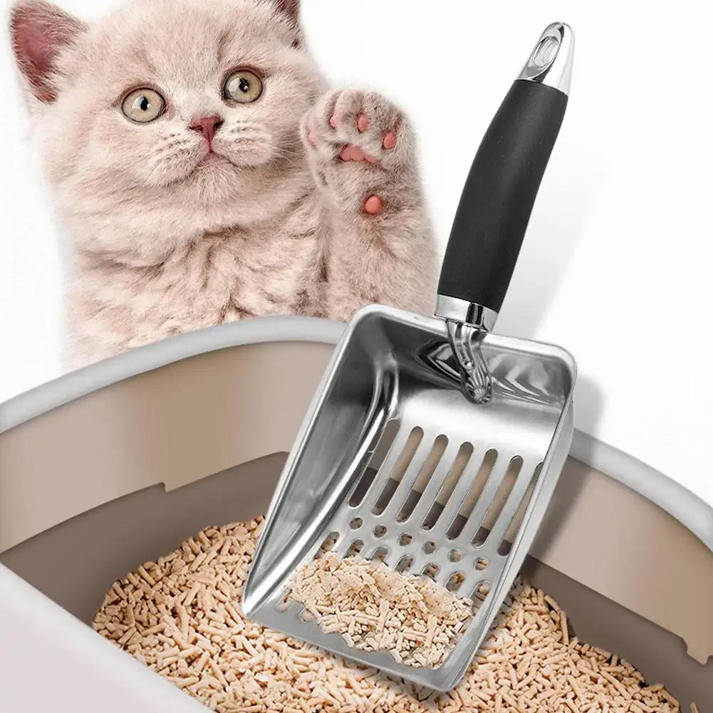 Cat Sand Cleaning For Dog Cat Clean Feces Supplies Cats Litter Shovel Pet Cleanning Tool Pet Products Metal Long Handle Scoop - imagen 2