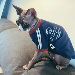 Jersey de algodón para gatos Sphynx y Devon Rex – Prenda cálido suave