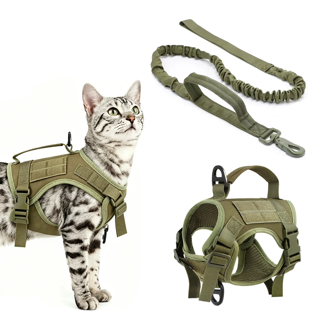 Arnés táctico para gatos – Ajustable, seguro y resistente