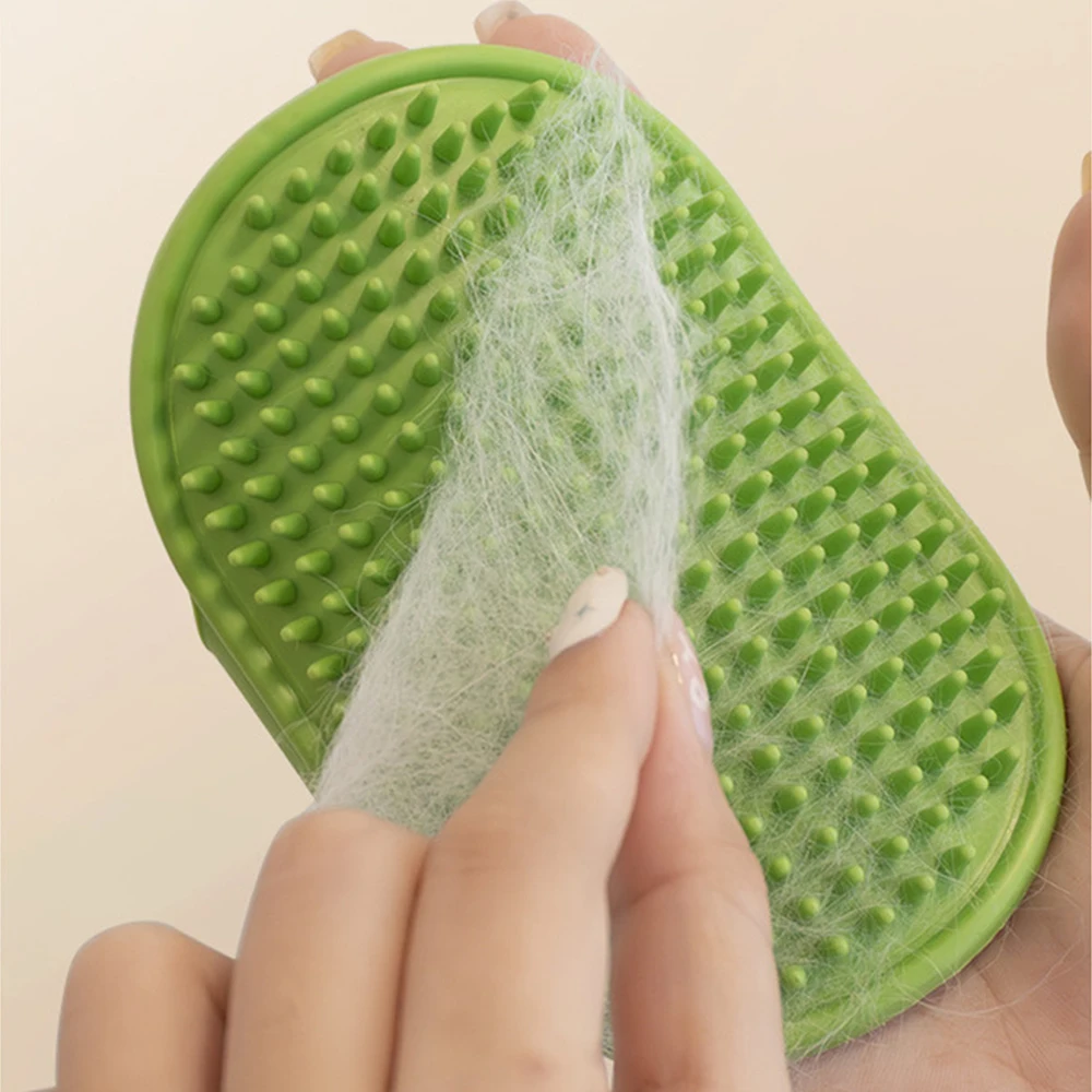 Cepillo de baño para mascotas, peine de masaje de goma suave para perros y gatos, guante de aseo, herramienta de limpieza para quitar el pelo, juguete para picazones y rascar gatos - imagen 3