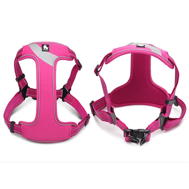 Winhyepet-arnés de pecho de nailon para perro, chaleco reflectante ligero de 3M, accesorios cómodos para Bulldog, cachorro, Bulldog francés - imagen 2