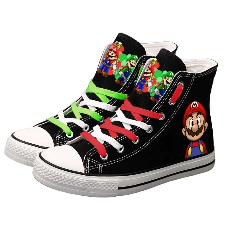Super Marios Bros-zapatos de lona de alta calidad para hombre y mujer, zapatillas de deporte a la moda, ropa de calle para estudiantes, Cosplay de Mario Luigi, zapatos vulcanizados, regalo - imagen 4