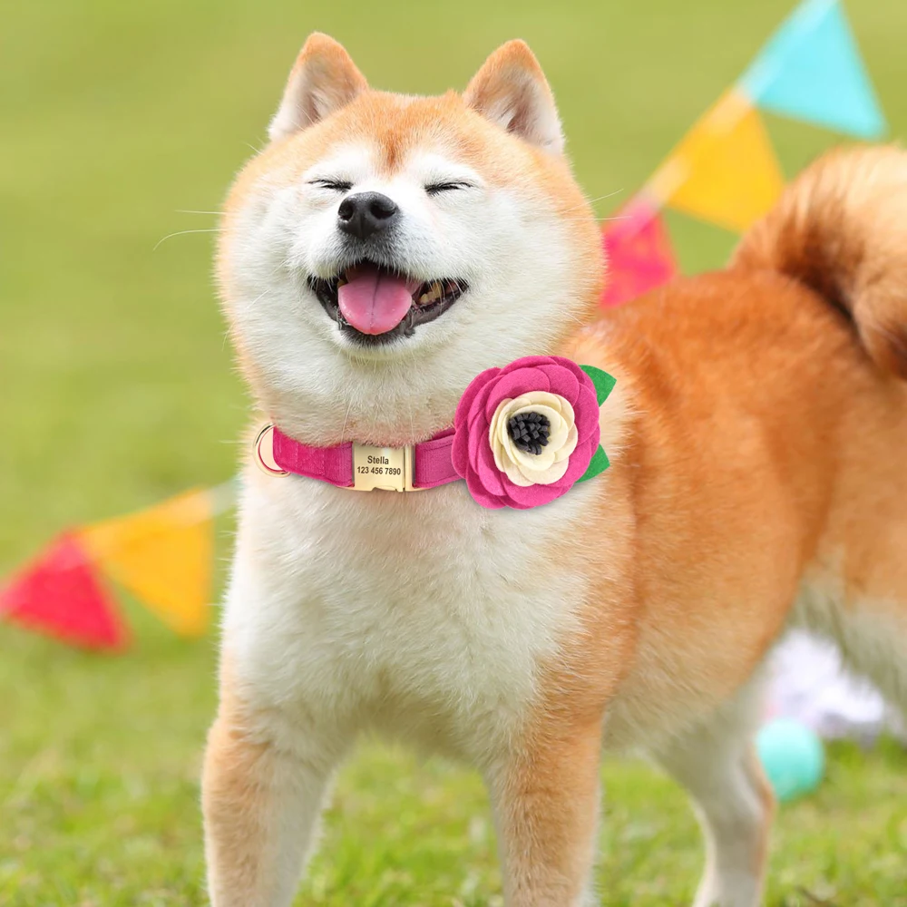 Collar floral personalizado con grabado - imagen 4