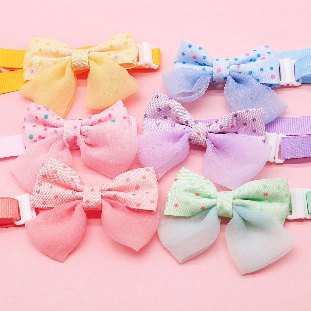 100 Uds pajaritas para perros a la moda lindo mascota perro aseo pajarita corbatas ajustables perro pequeño gato accesorios de aseo - imagen 4