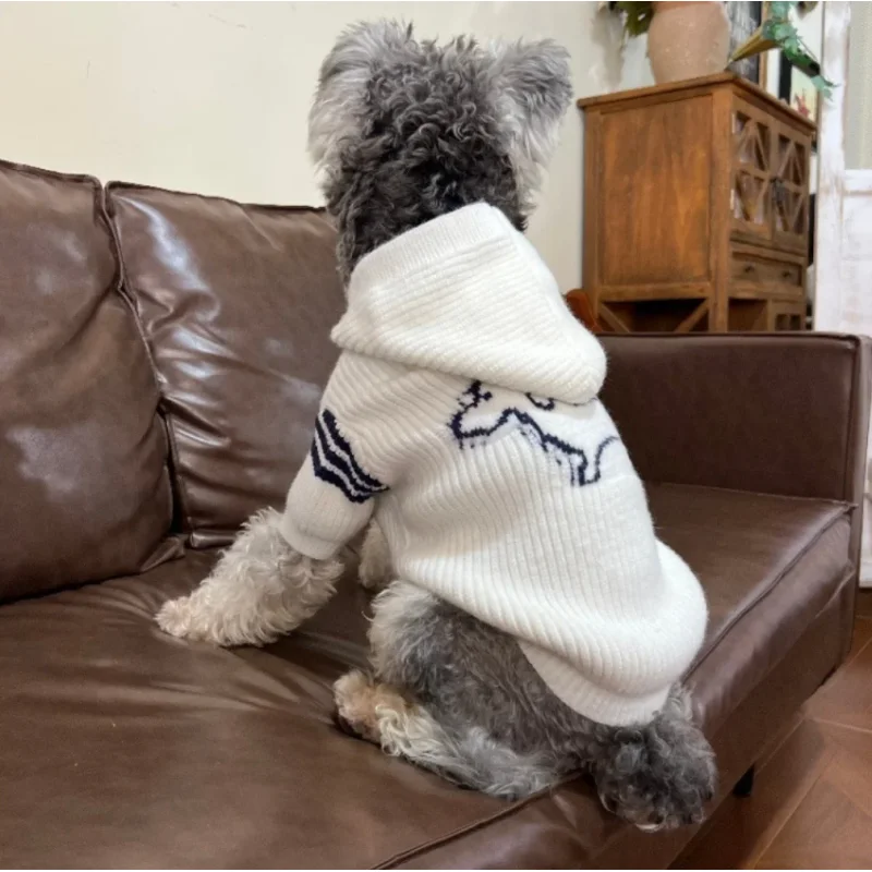 Abrigo punto con cremallera estilo británico para perros pequeños - imagen 2