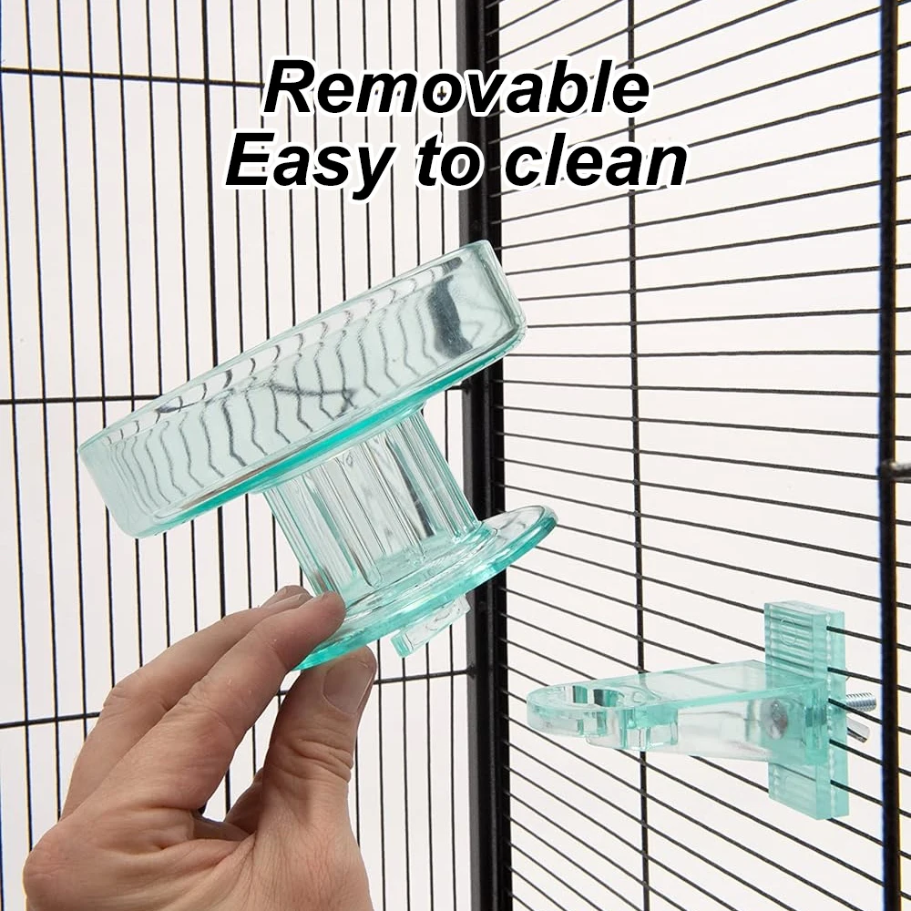 1 PC Quick Lock Bird Cage Bath Multifunctional Bird Feeder Hanging Foraging & Bathing Cup for Pet Birds Parrots Cage Accessories - imagen 3