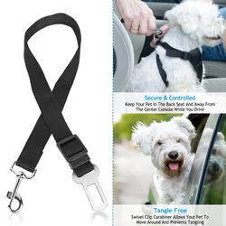 Cinturón de seguridad para perros, cinturón de seguridad ajustable de nailon para mascotas, compatible con todos los coches, correa de seguridad para perros, gatos y hurones, viaje