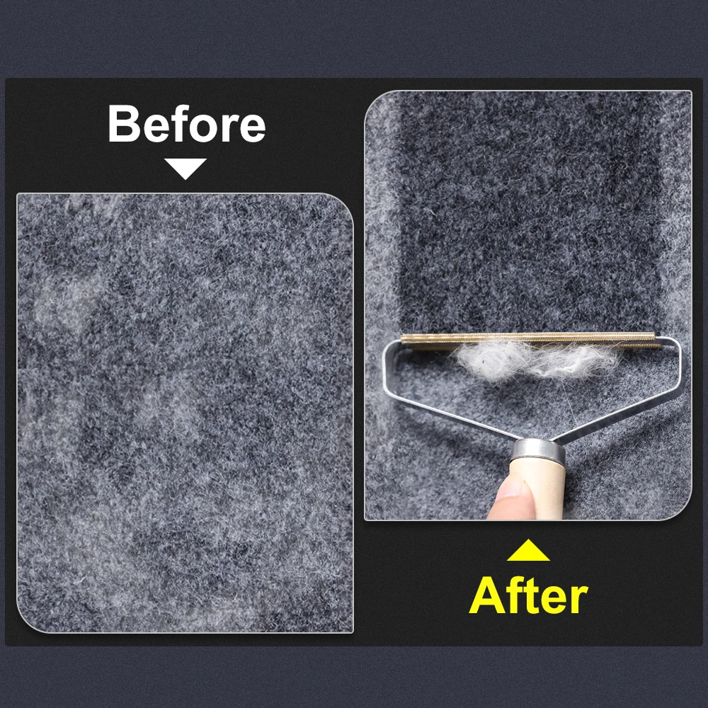 Eliminador de pelusas portátil, cepillo de afeitar de tela pelusa, cepillo removedor de pelo de mascotas, rodillo de pelusa Manual, cepillo de limpieza de ropa y sofá - imagen 5