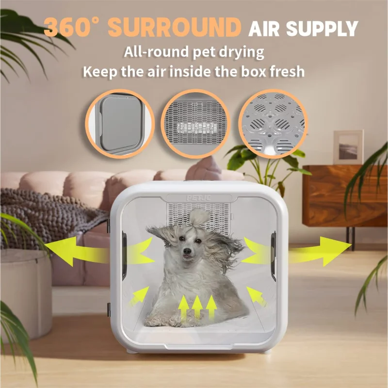 Automatic Pet Dryer Box for Cats Dogs,Ultra Quiet Dog Hair Dryer 71L Capacity with Smart Temperature Control and 360 Drying - imagen 4