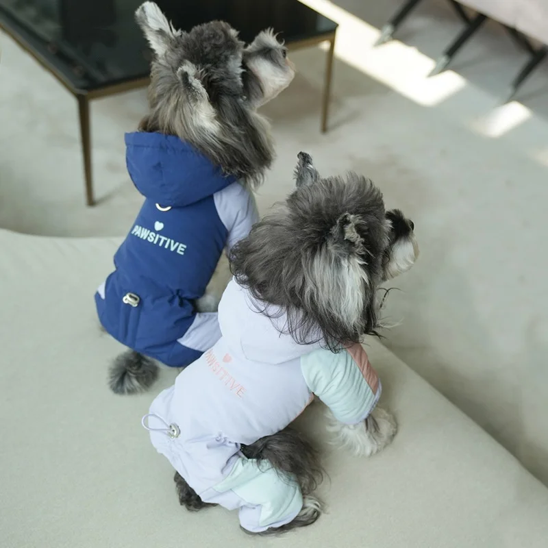 Sudadera con capucha Extra cálida para perros, chaqueta para perros pequeños, abrigos para cachorros con capucha, abrigo cálido para perros con anillo de correa, ropa a prueba de viento para perros - imagen 2