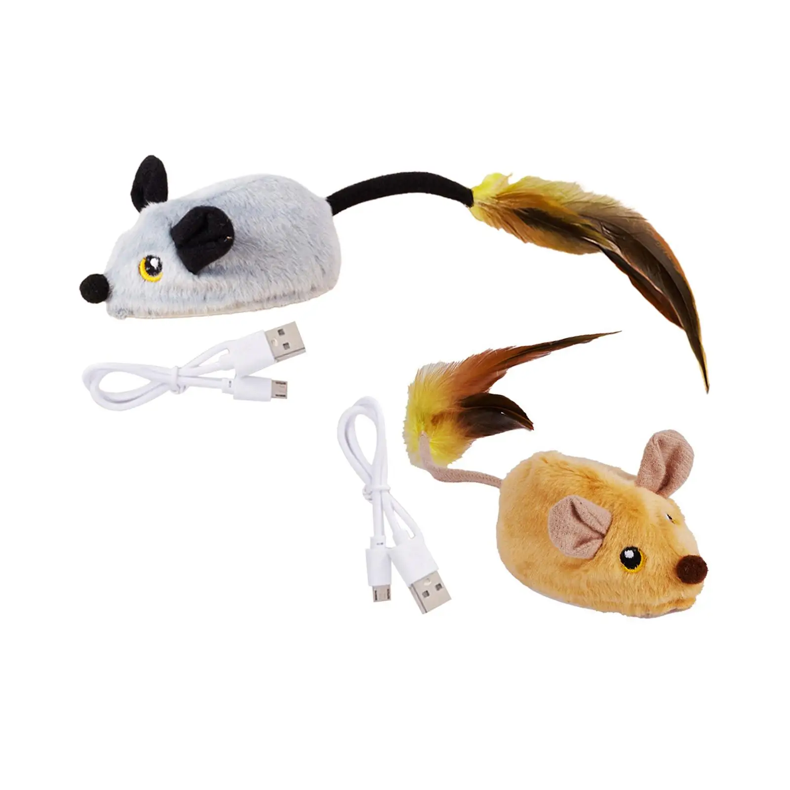 Interactive Cat Toy Cat Toy Mice Exercise Chaser Dogs Automatic Moving Mouse